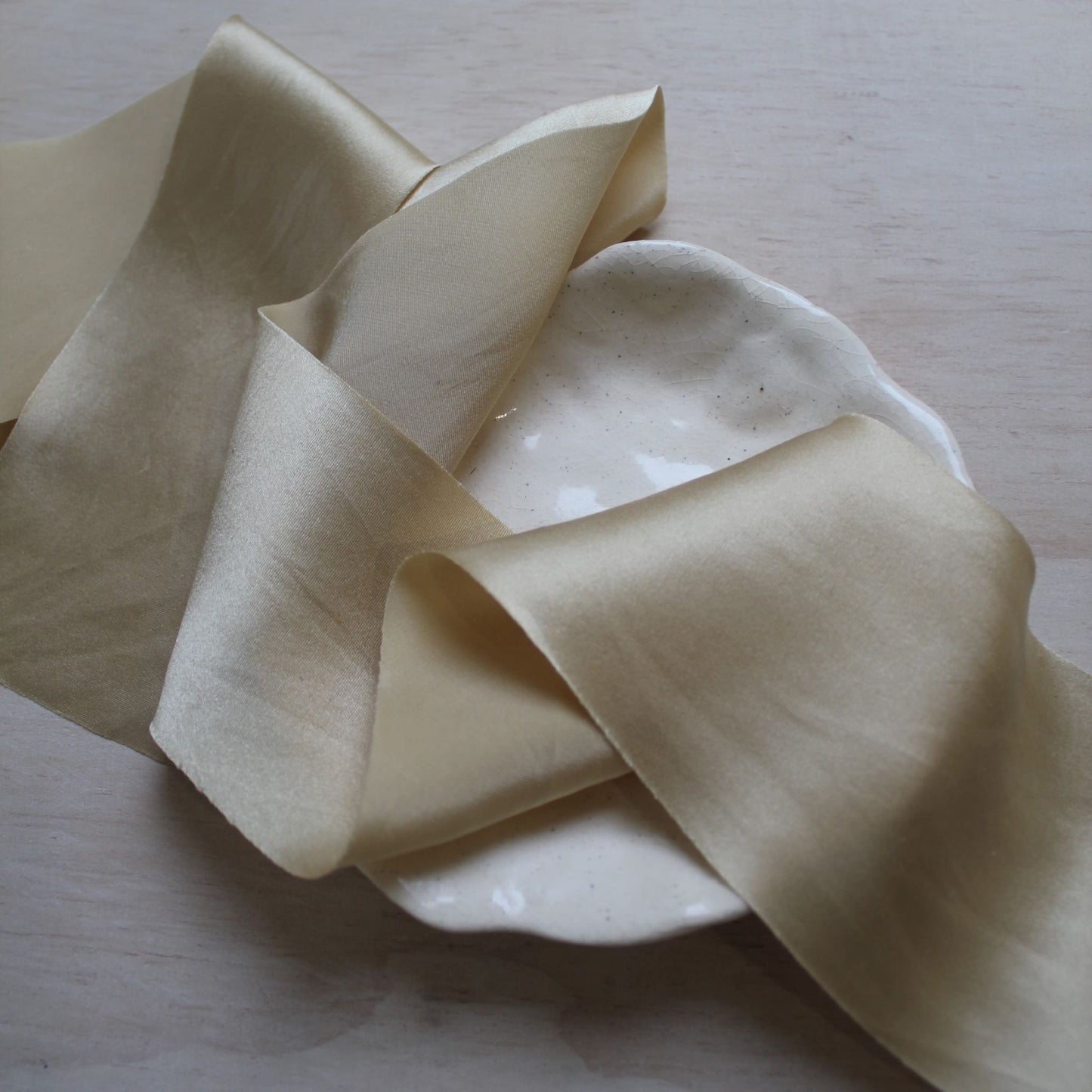 MAPLE Silk Charmeuse Ribbon Bias Cut (hand cut)