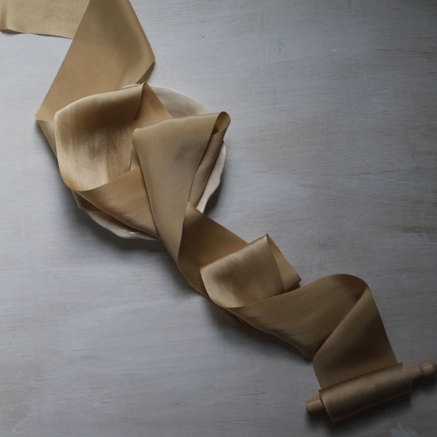 MAPLE Silk Charmeuse Ribbon Bias Cut (hand cut)