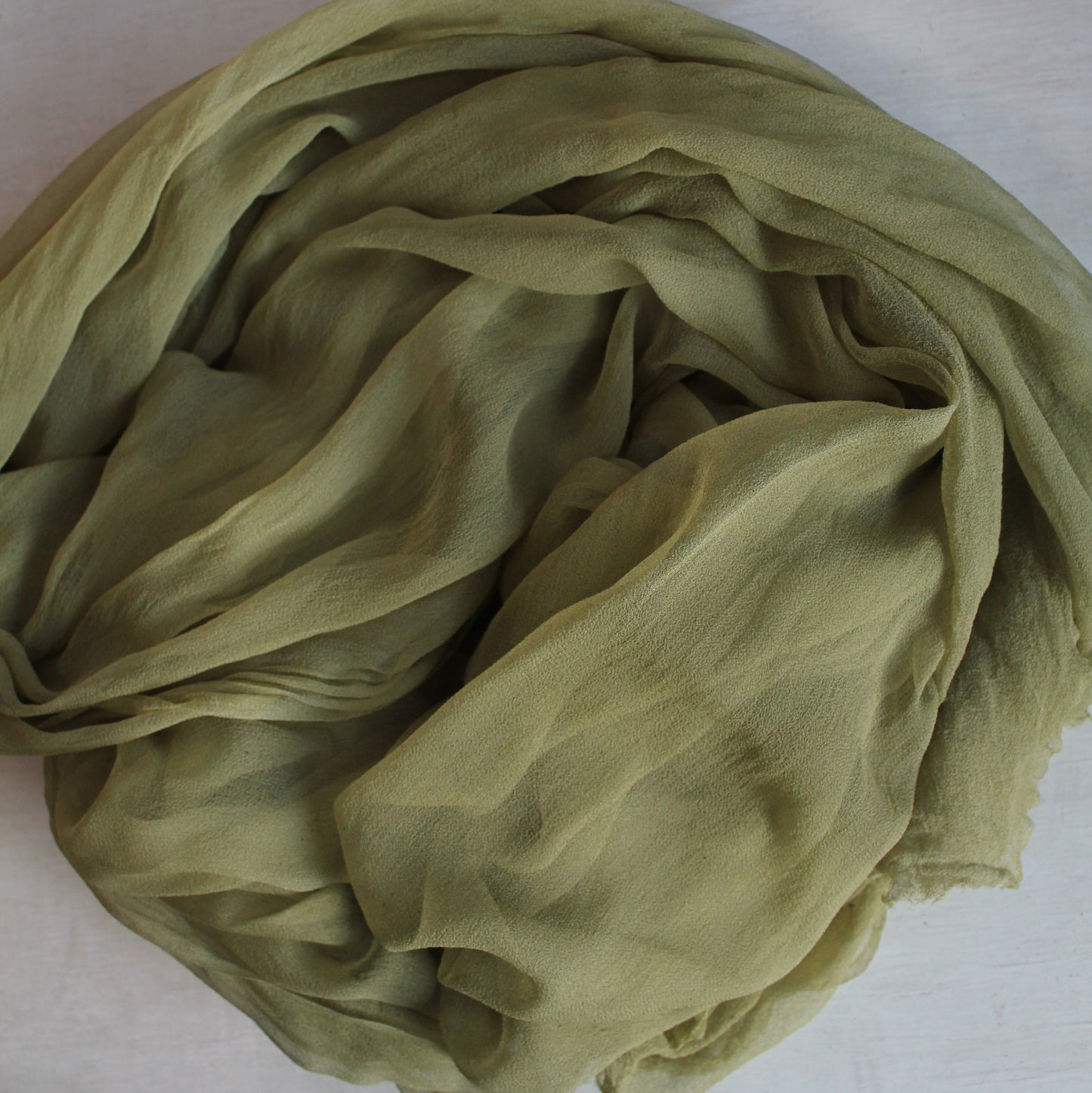 OLIVE Silk Chiffon Table Runner - 3 yards