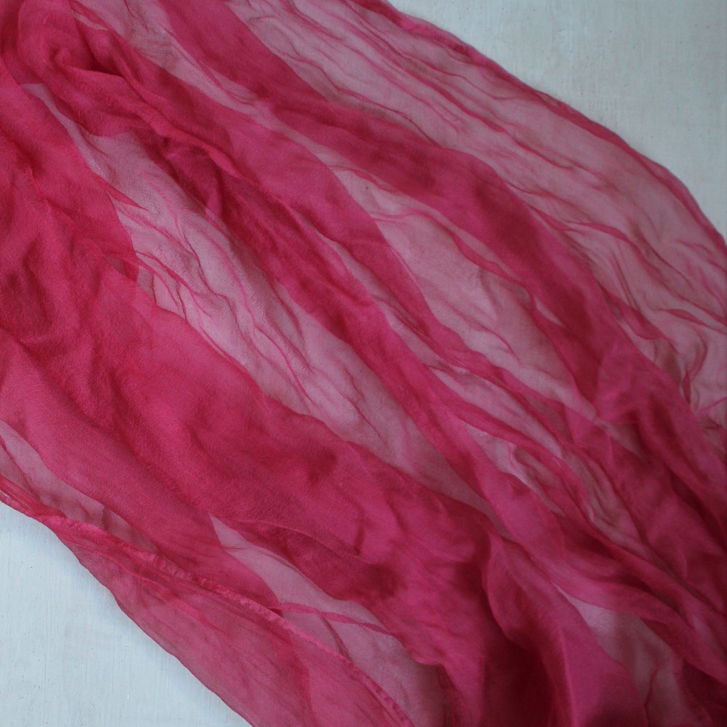 RASPBERRY Silk Chiffon Table Runner - 3 yards