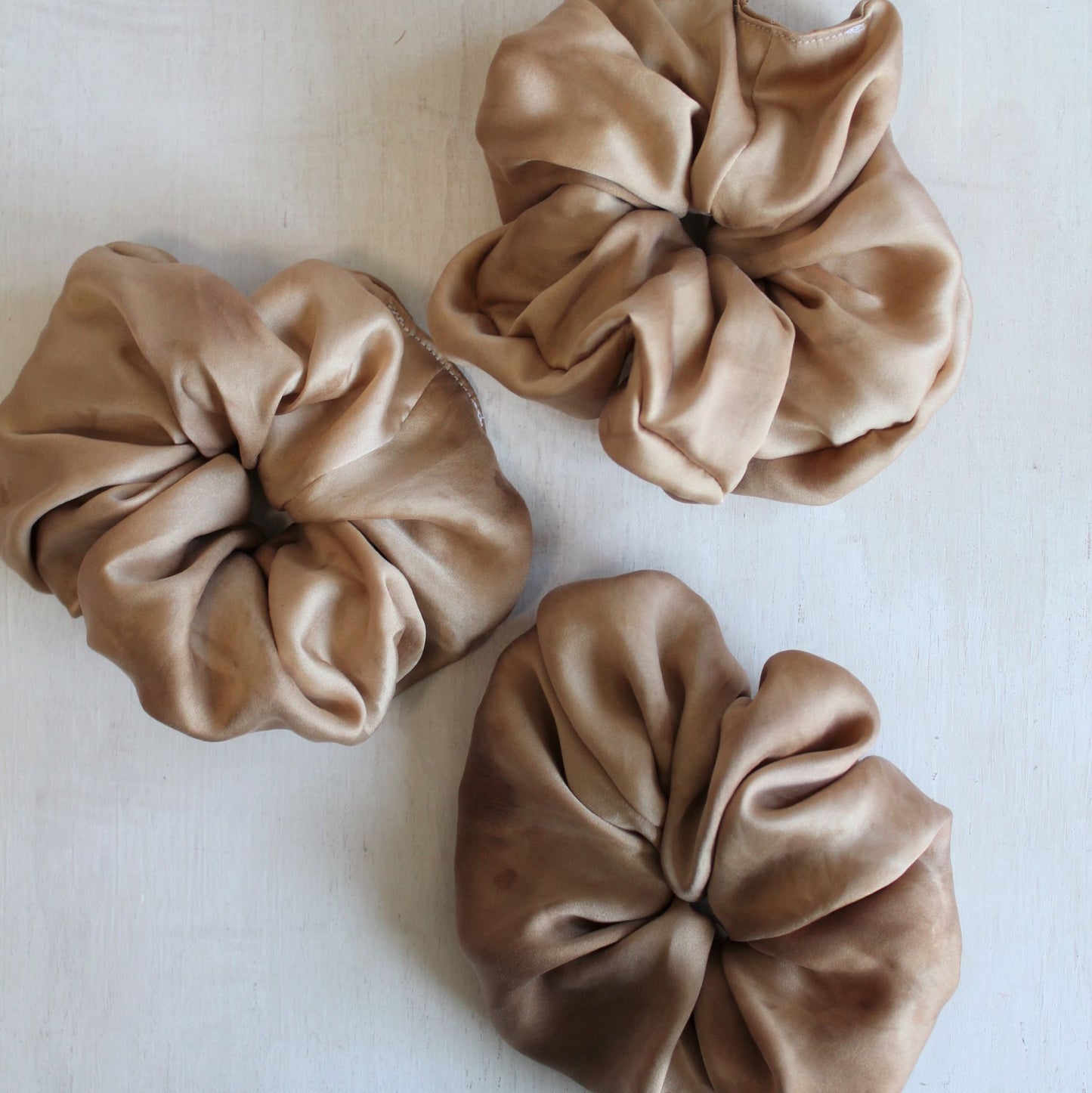 LARGE Silk SCRUNCHIE - sandy