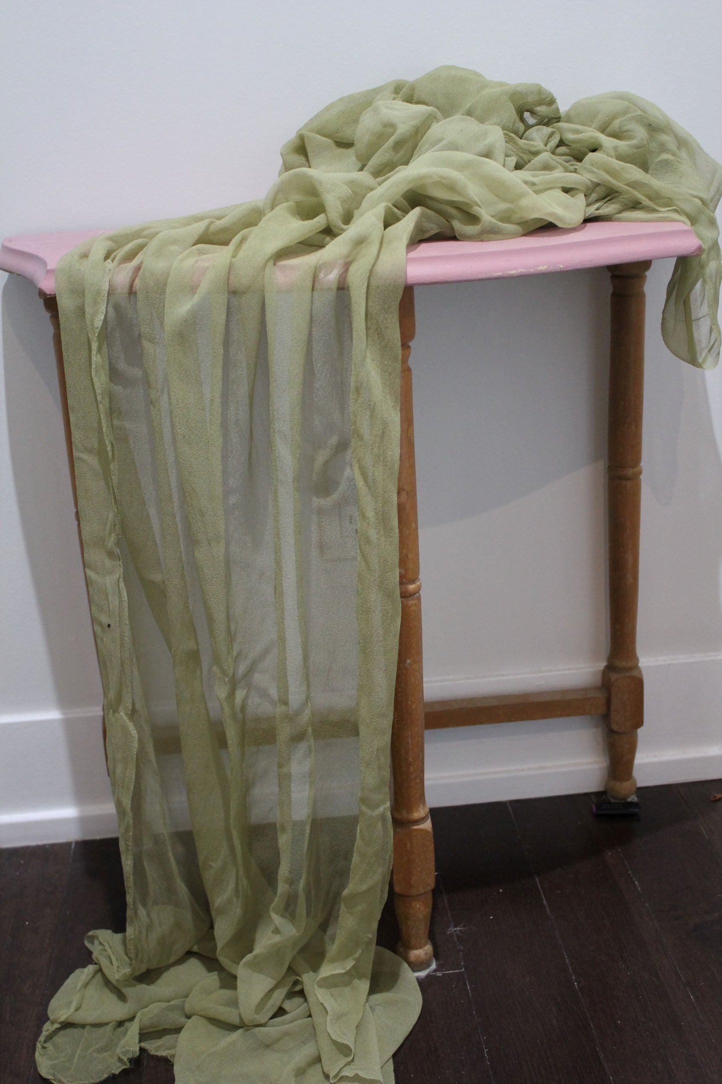 OLIVE Silk Chiffon Table Runner - 3 yards