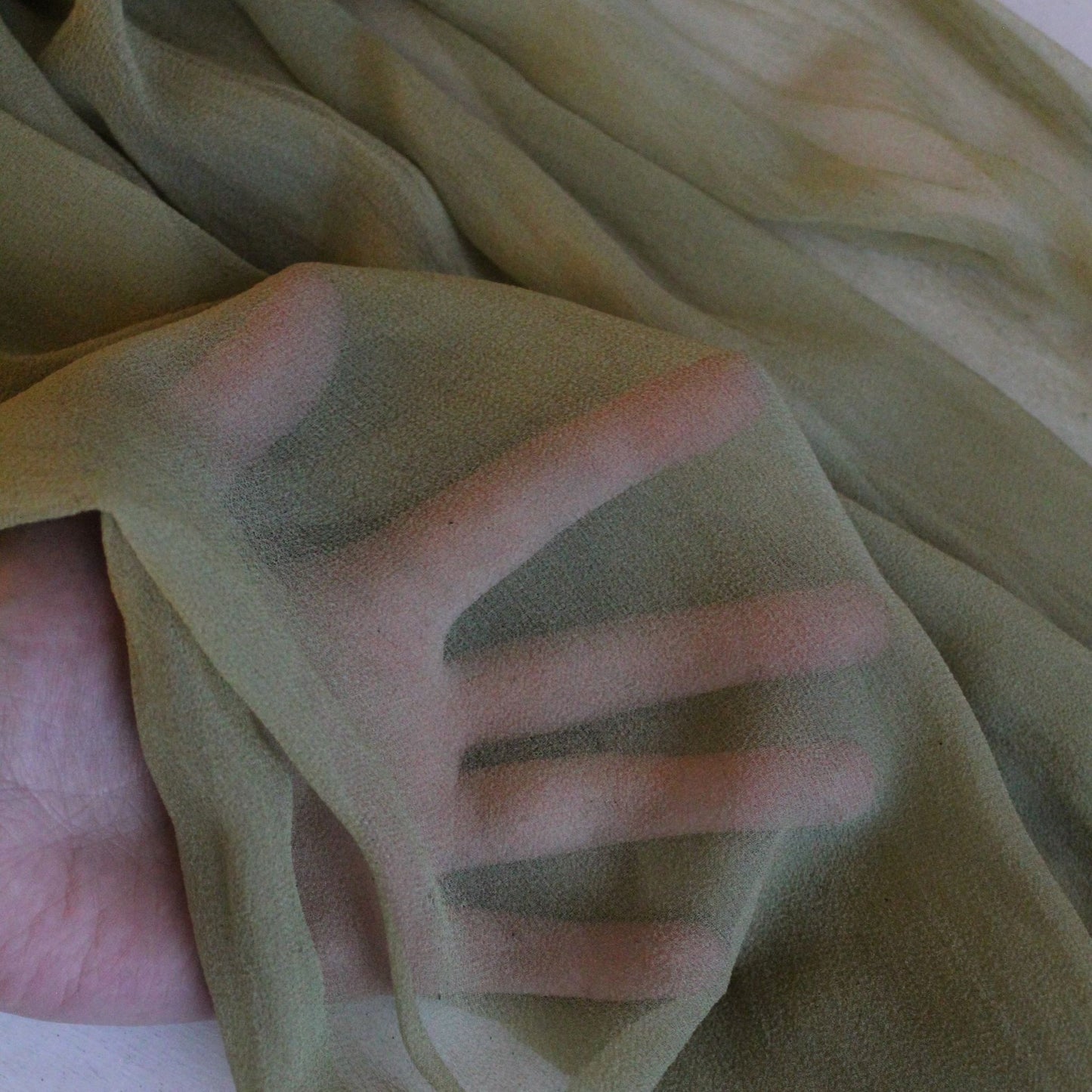 OLIVE Silk Chiffon Table Runner - 3 yards