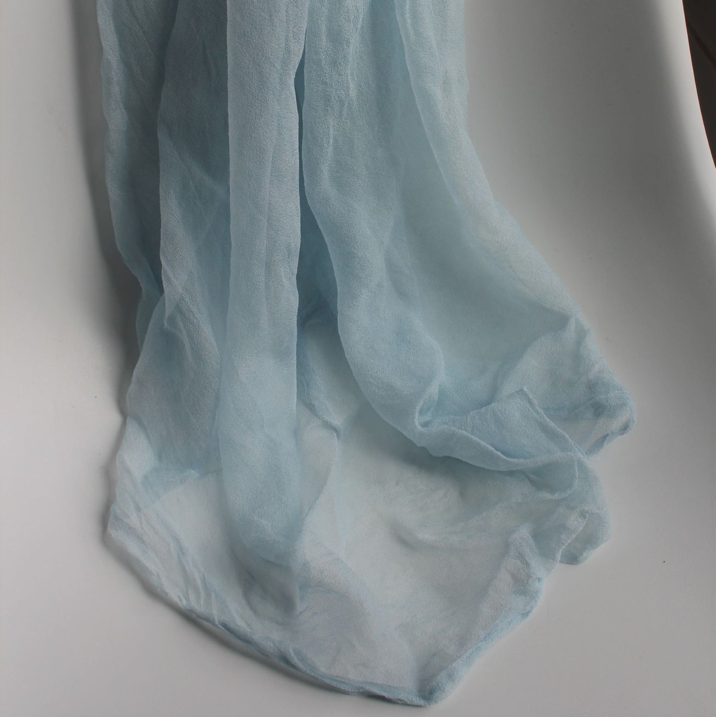 Pale Blue Silk Chiffon Table Runner - 5 yards