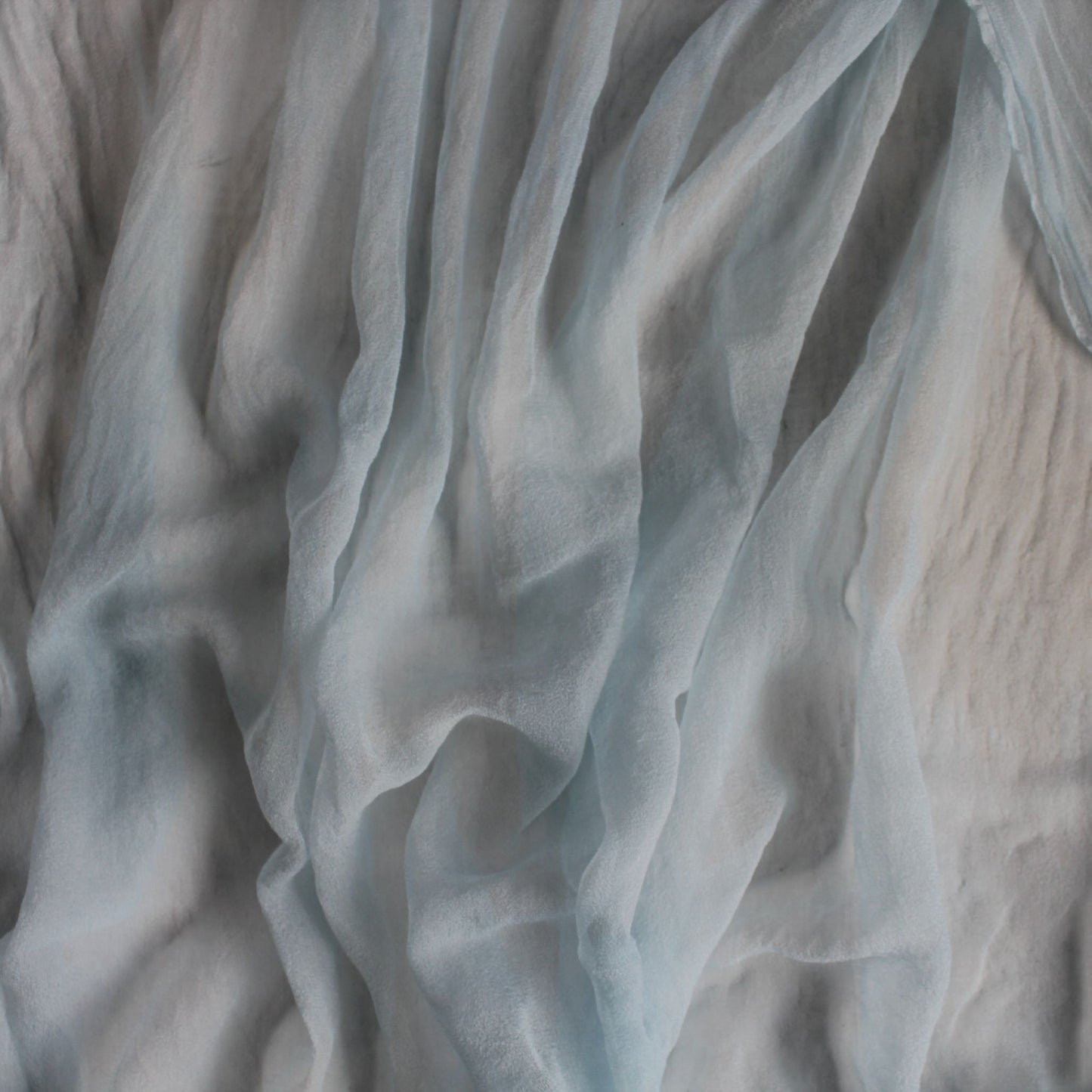 Pale Blue Silk Chiffon Table Runner - 5 yards