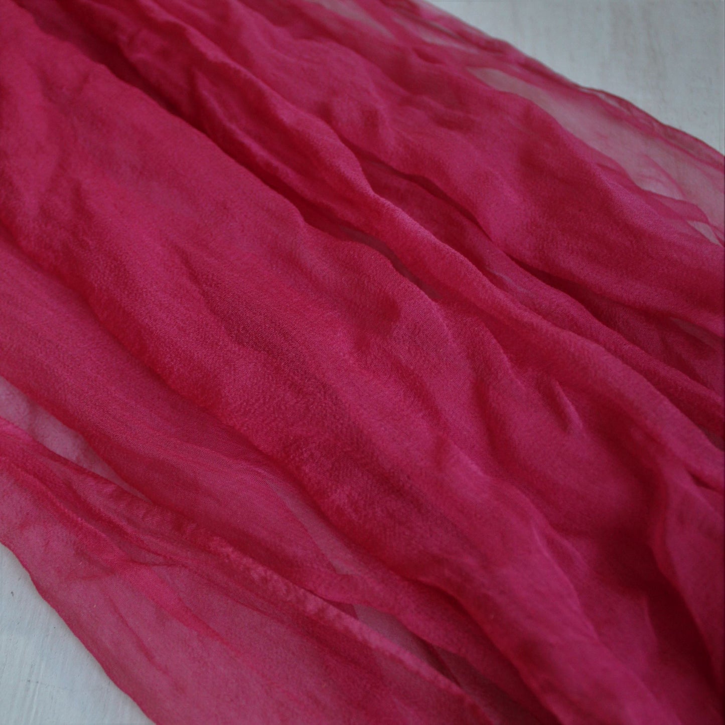 RASPBERRY Silk Chiffon Table Runner - 3 yards