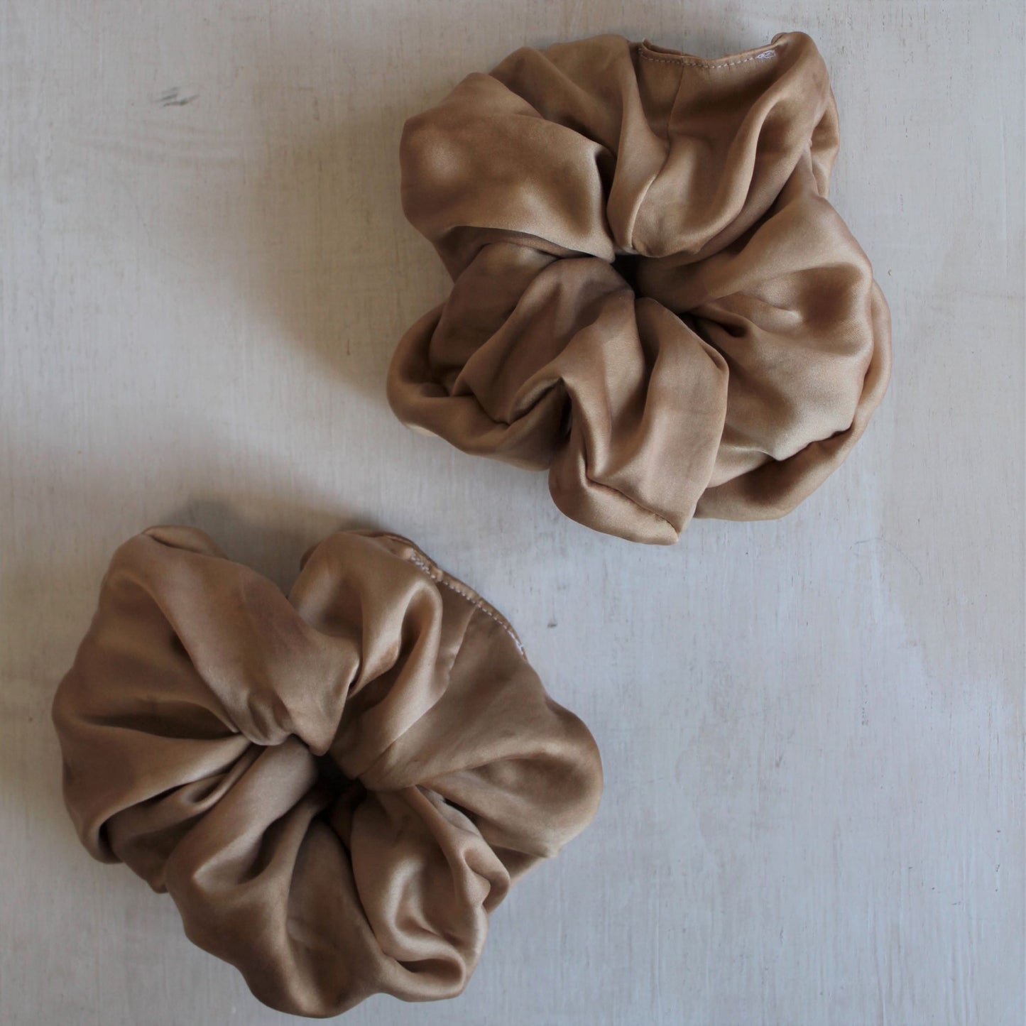 LARGE Silk SCRUNCHIE - sandy