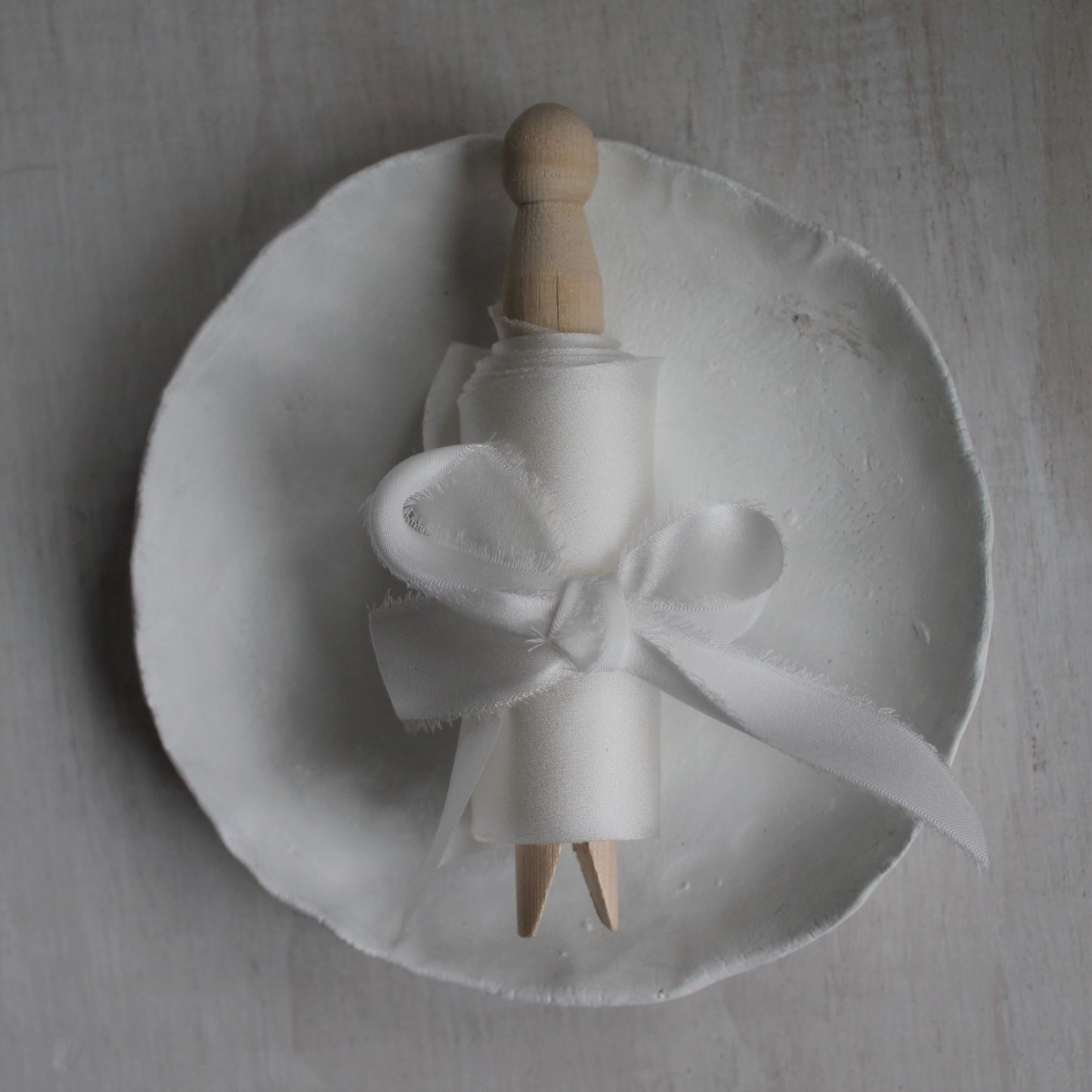 WHITE Silk Charmeuse Ribbon Bias Cut