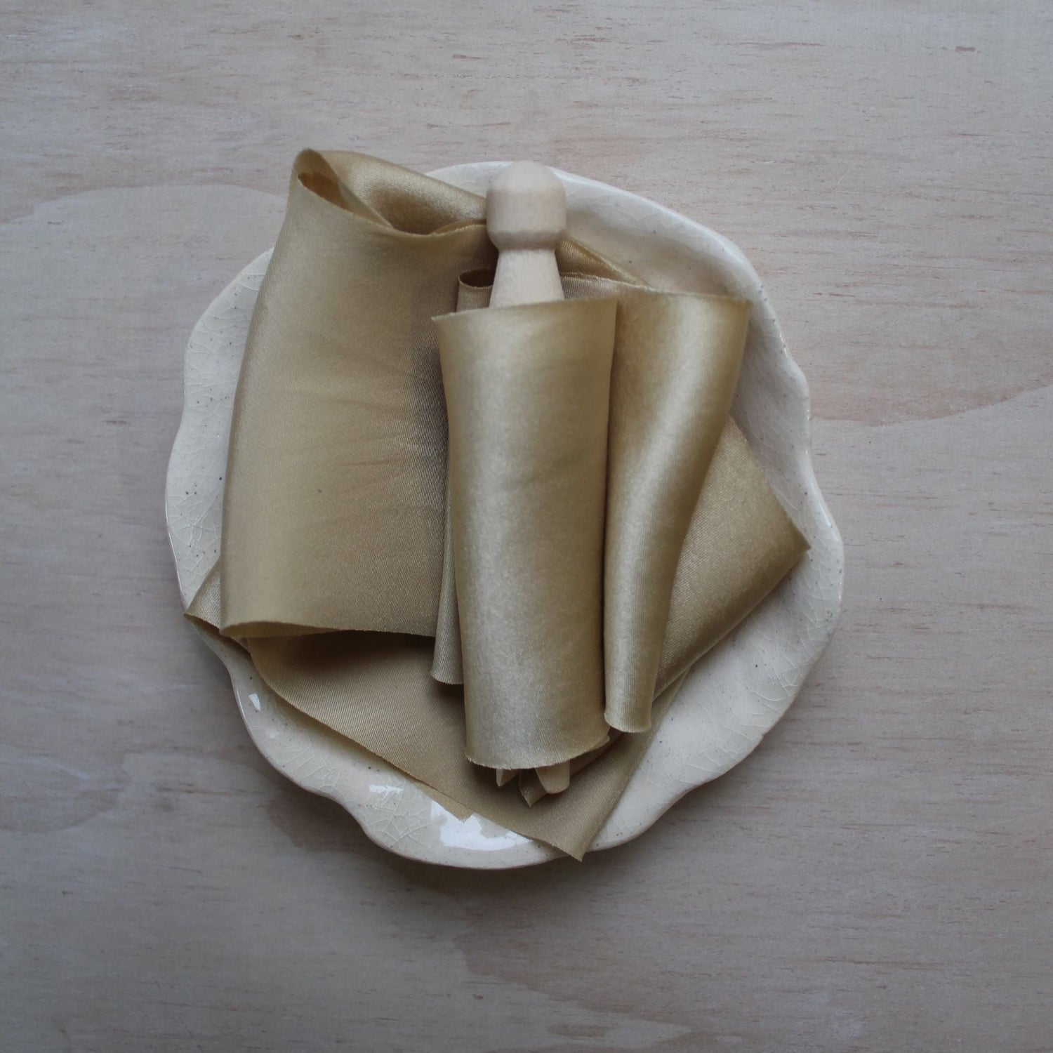 Bias Cut Charmeuse Silk Ribbon