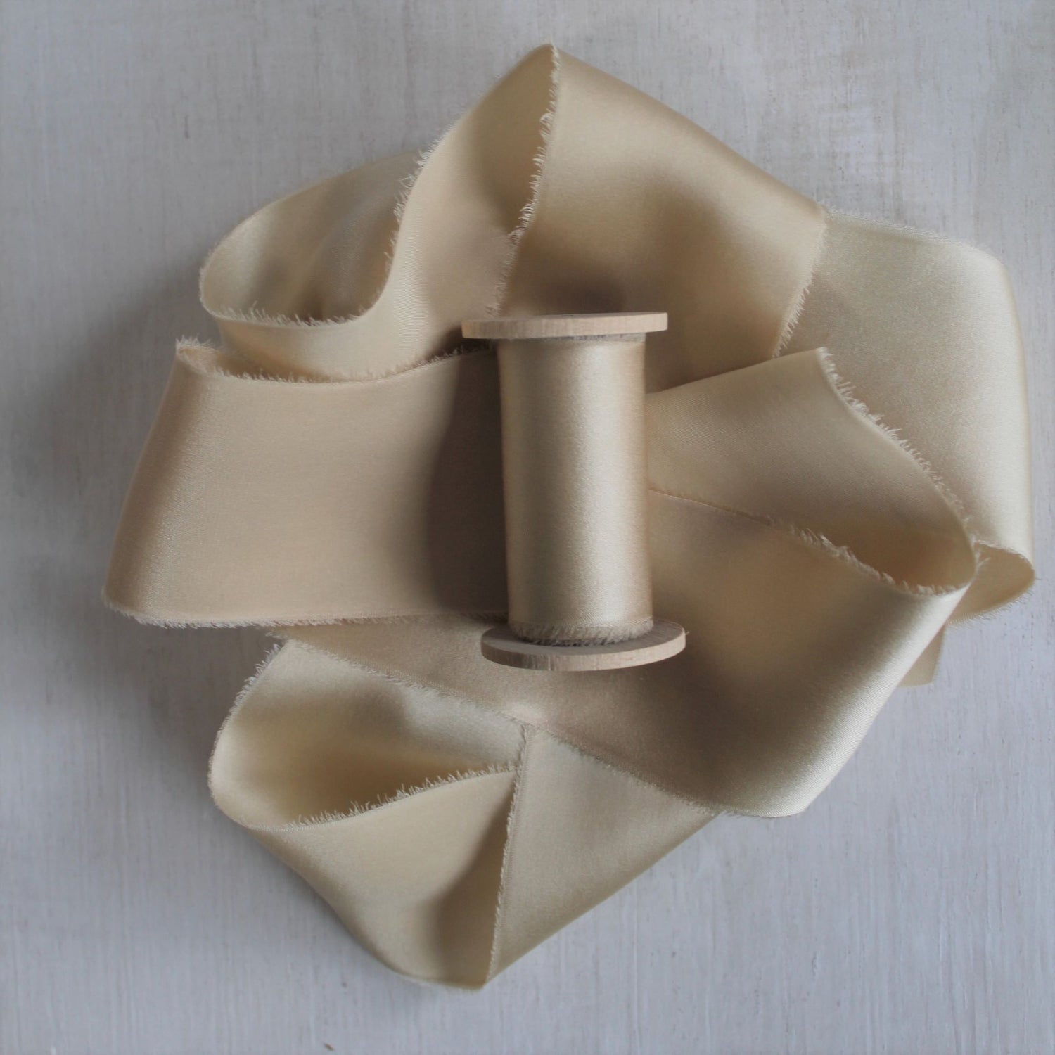 Hand Torn Charmeuse Silk Ribbon
