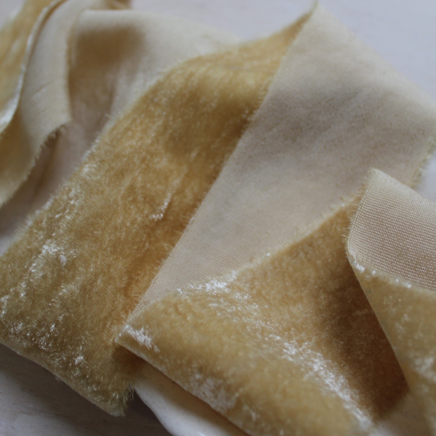 WHEAT Silk Velvet Ribbon