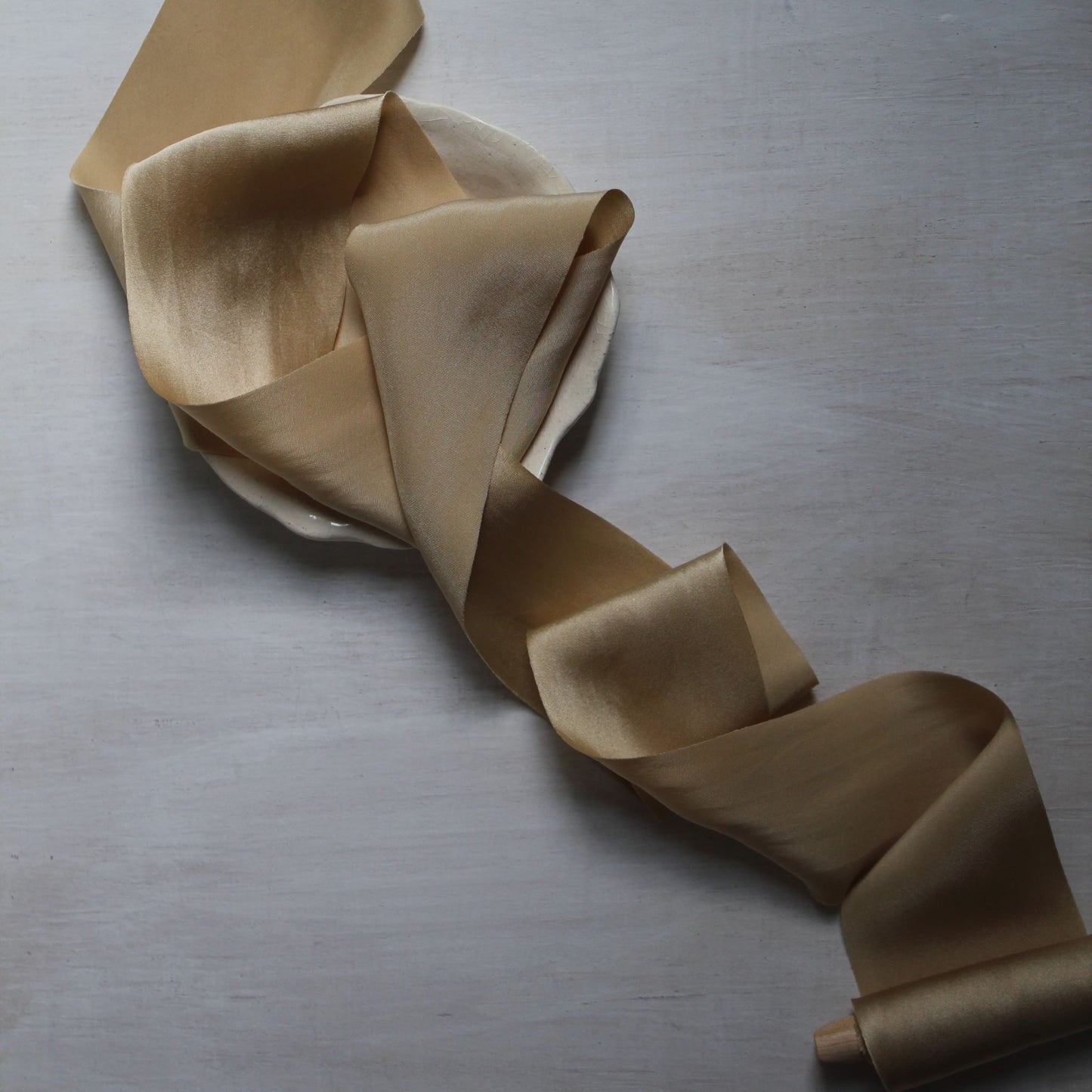 MAPLE Silk Charmeuse Ribbon Bias Cut (hand cut)