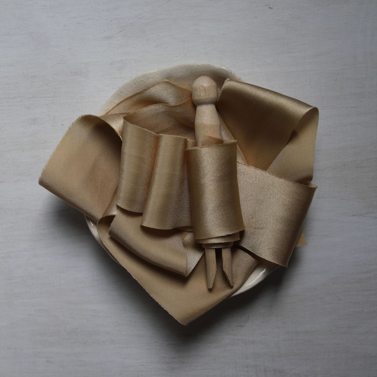 MAPLE Silk Charmeuse Ribbon Bias Cut (hand cut)