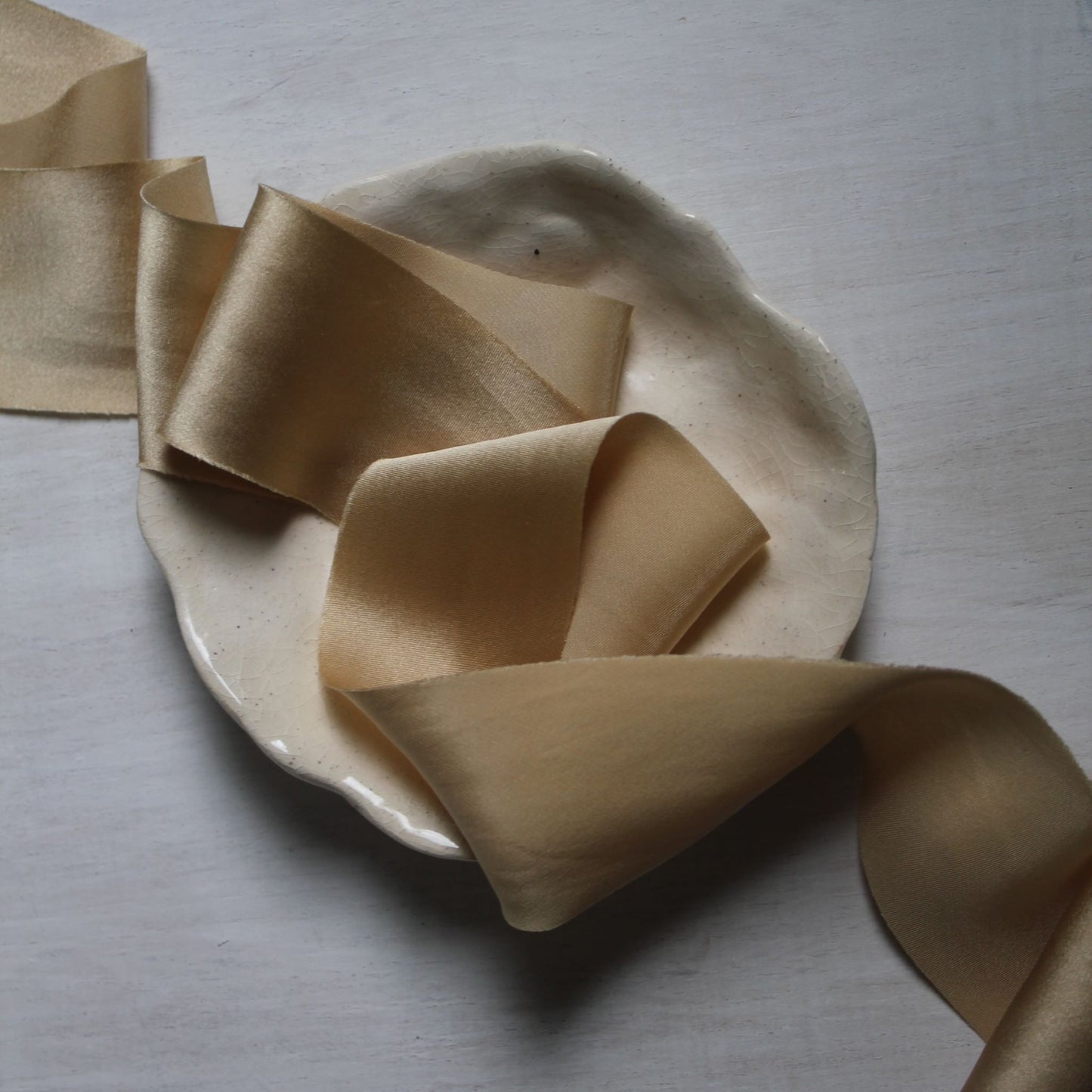 MAPLE Silk Charmeuse Ribbon Bias Cut (hand cut)