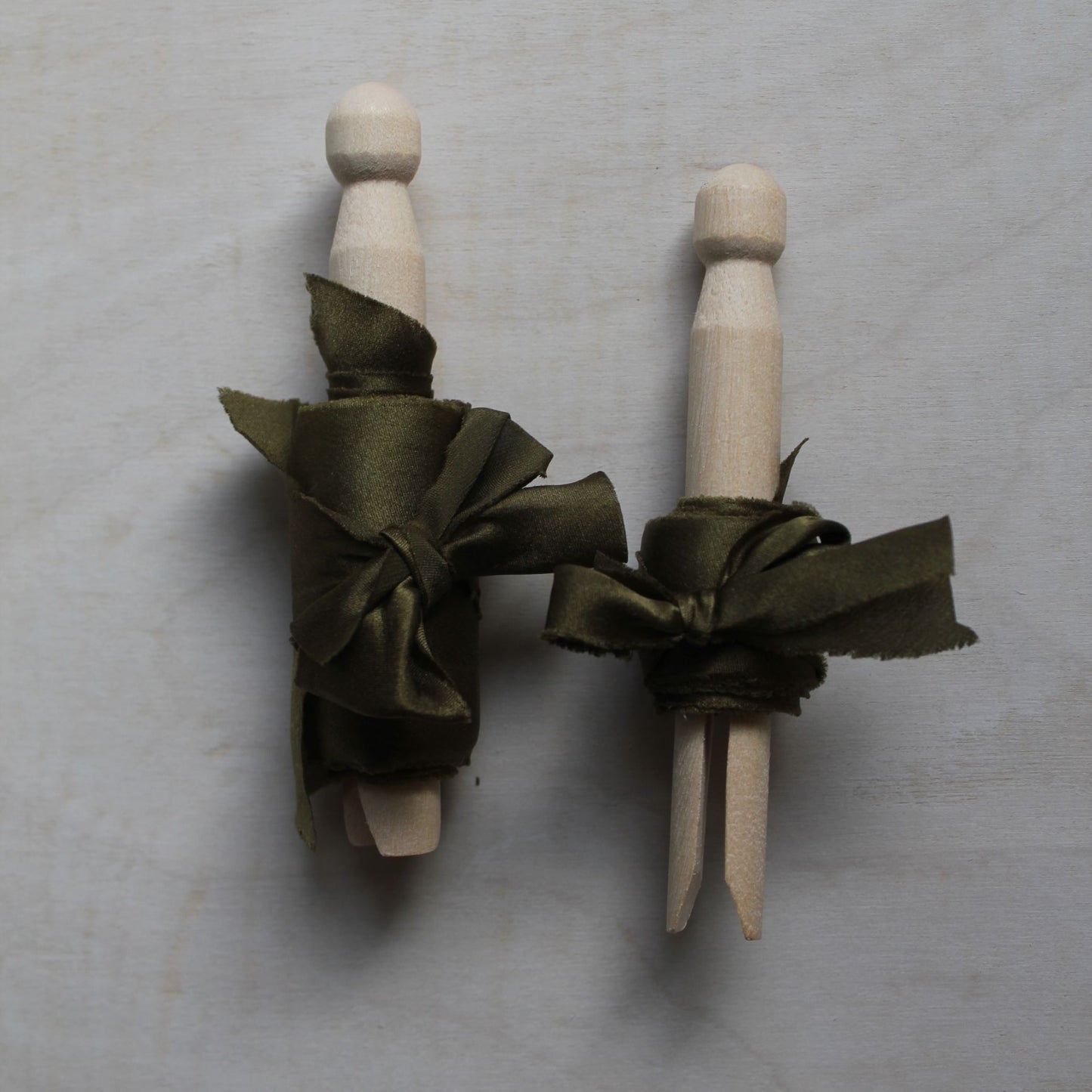 Artisanal hand torn silk ribbon for fine art wedding styling