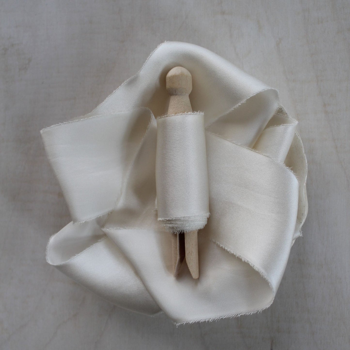 Off-white silk ribbon 