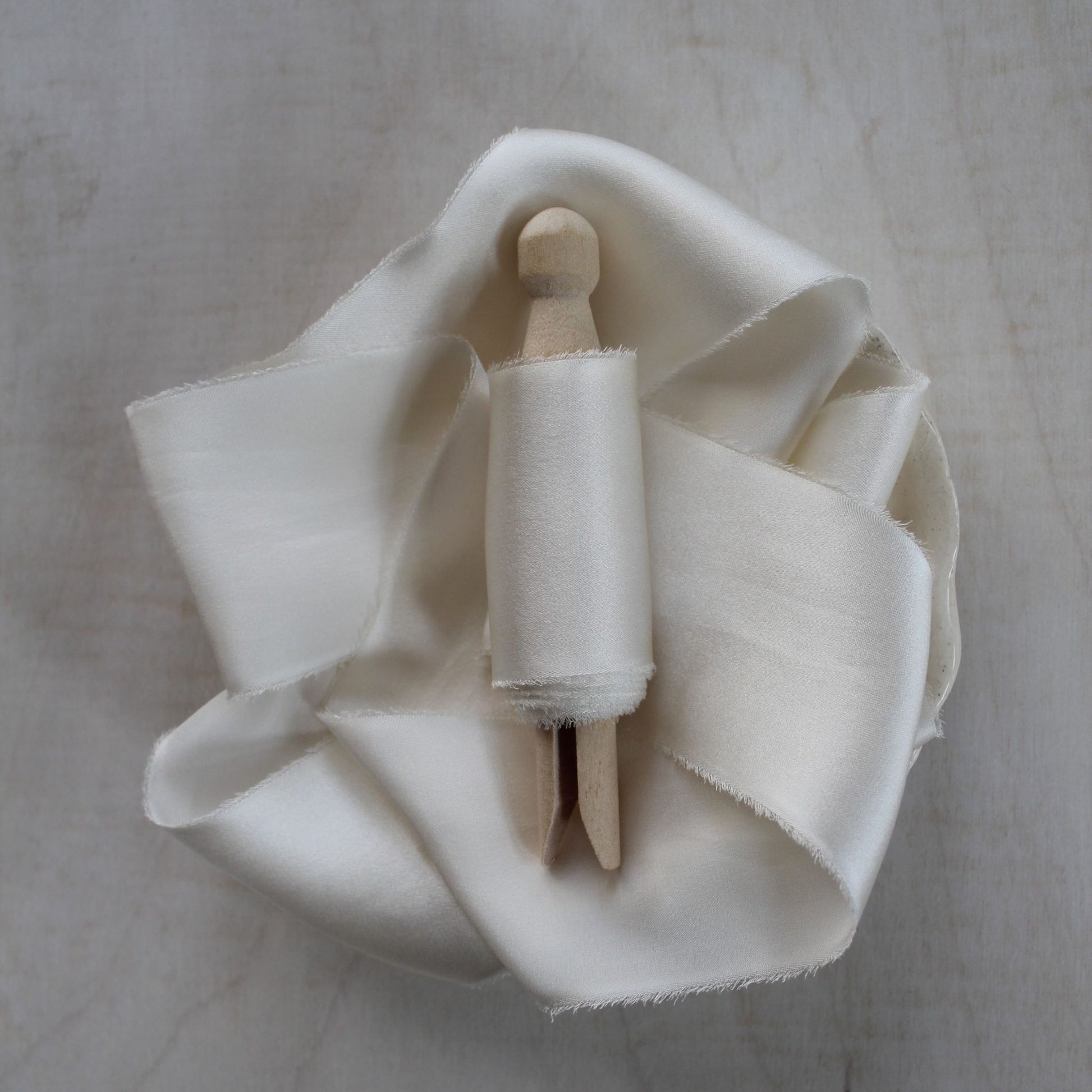 Off-white silk ribbon 