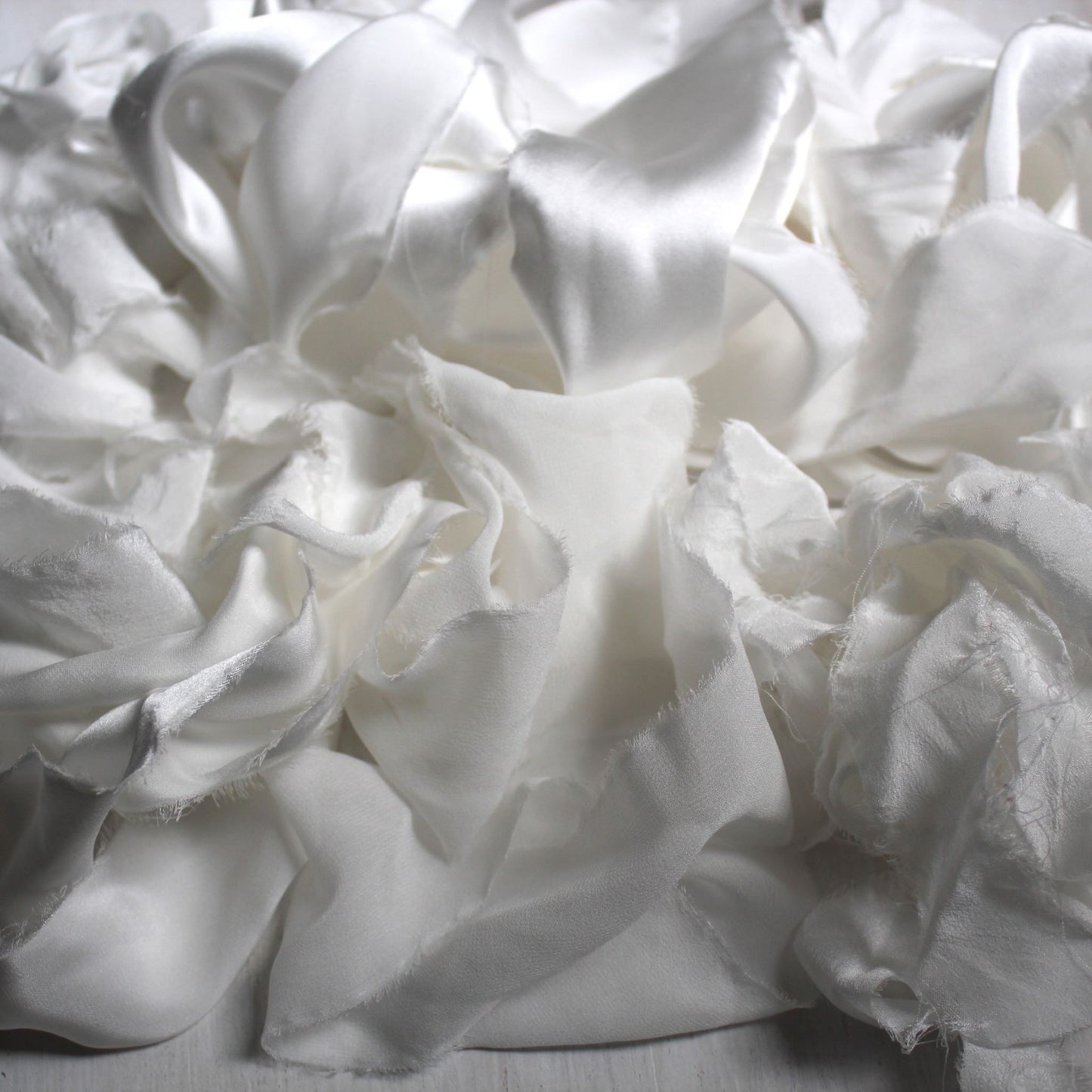WHITE Silk Ribbon - Seconds bundle