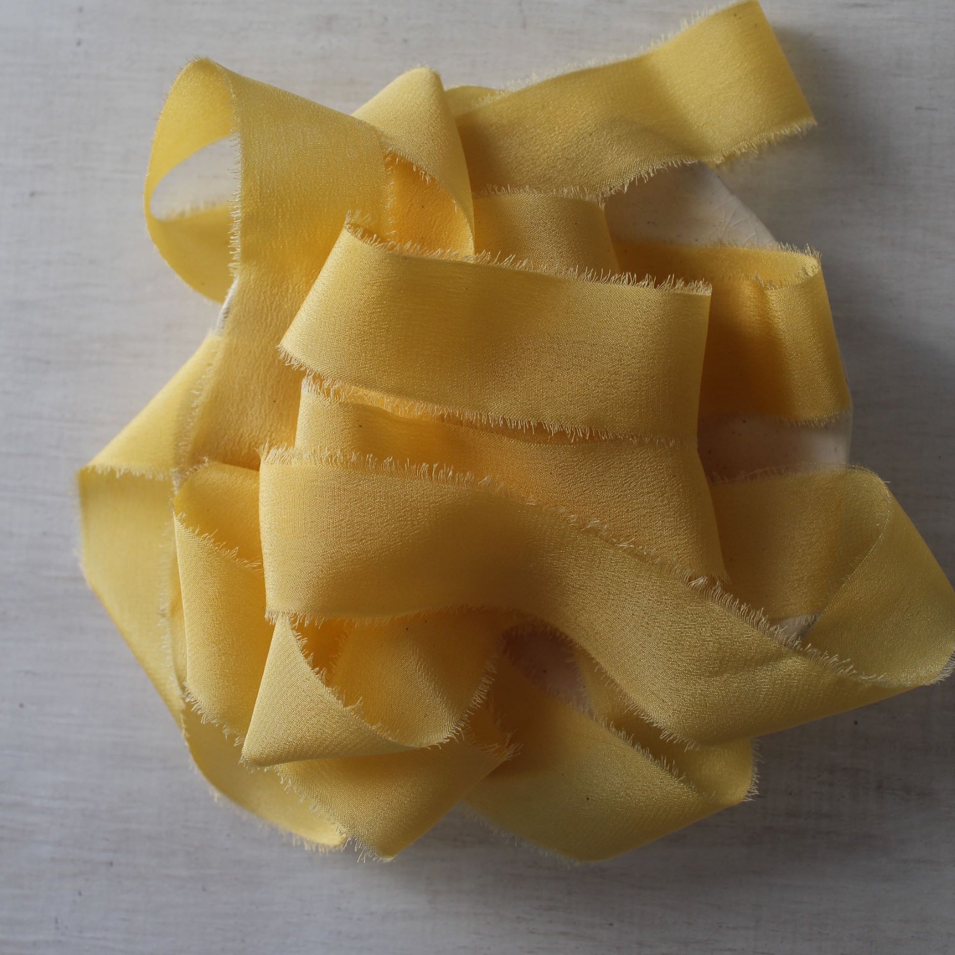 one inch naturally dyed  silk ribbon for wedding invitations or crafts handmade in canada