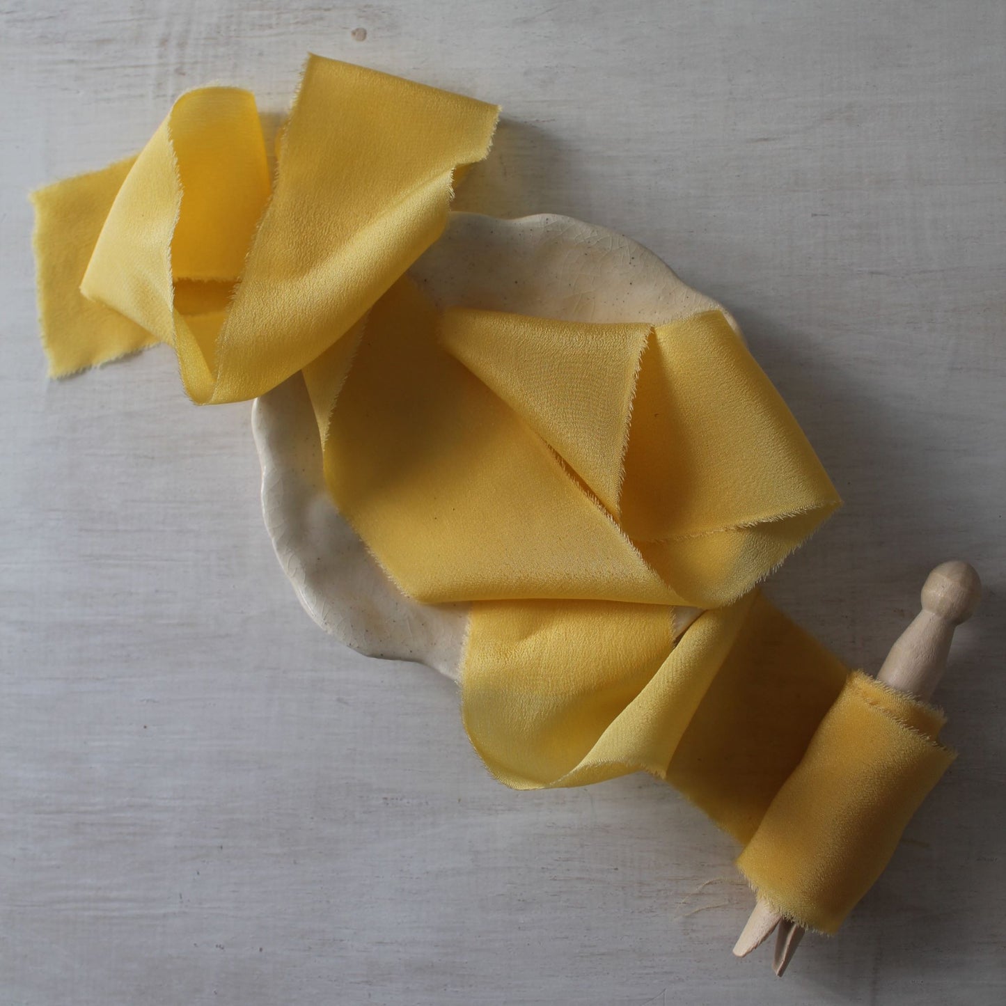 2 inch wide silk ribbon yellow buttercup dyed in canada 
