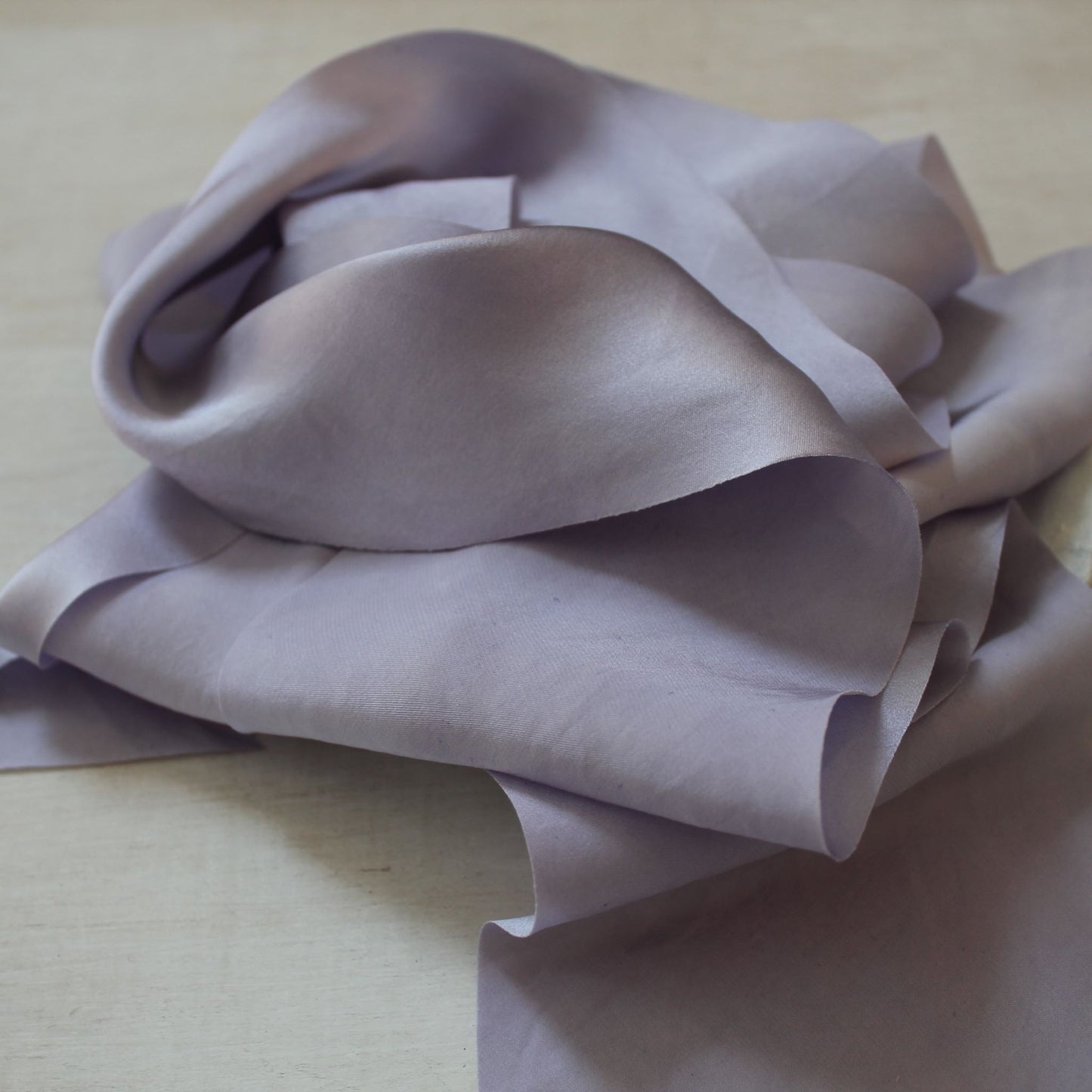 LAVENDER Silk Charmeuse Ribbon Bias Cut