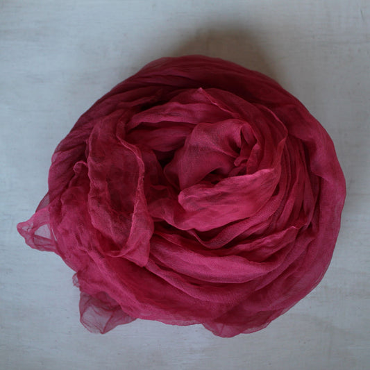 RASPBERRY Silk Chiffon Table Runner - 3 yards