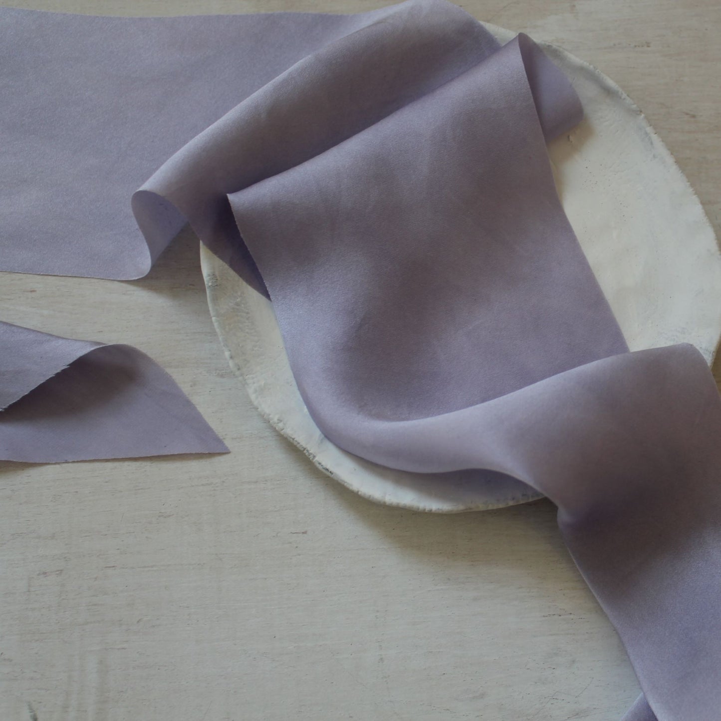 LAVENDER Silk Charmeuse Ribbon Bias Cut