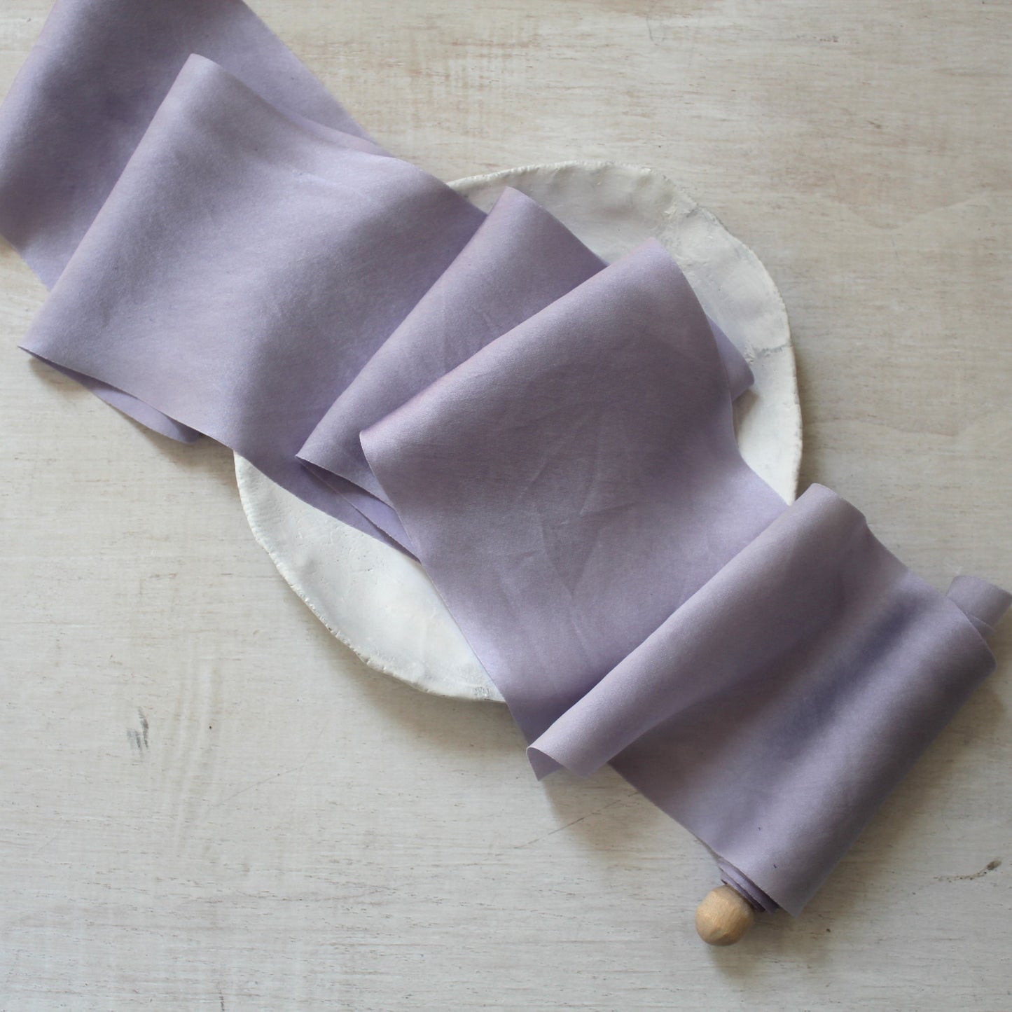 LAVENDER Silk Charmeuse Ribbon Bias Cut