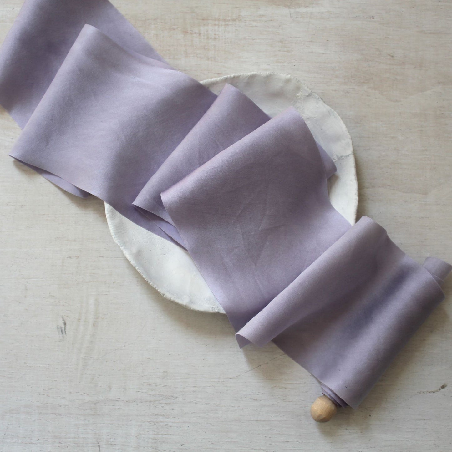 LAVENDER Silk Charmeuse Ribbon Bias Cut