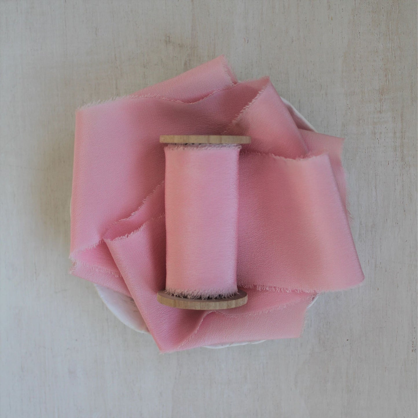 IRIDESCENT PURPLE Silk Crepe de Chine Ribbon Hand Torn
