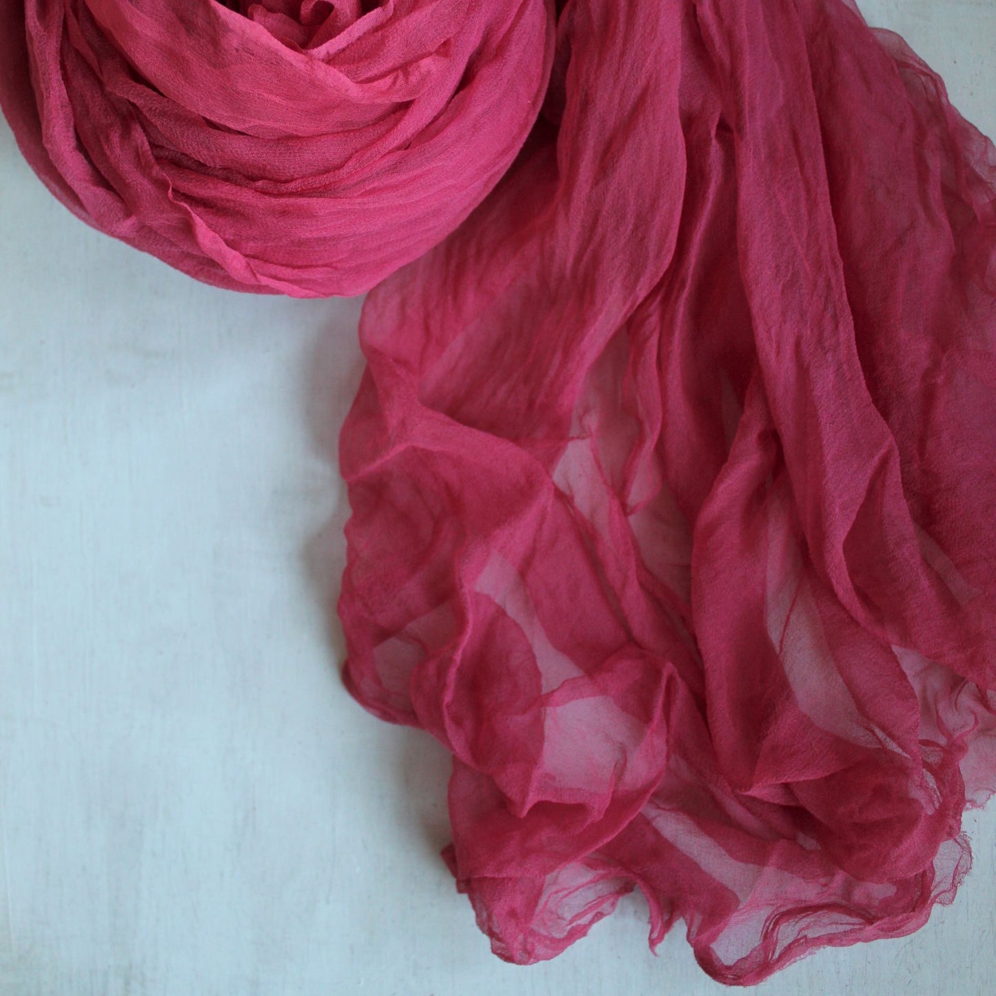 RASPBERRY Silk Chiffon Table Runner - 3 yards