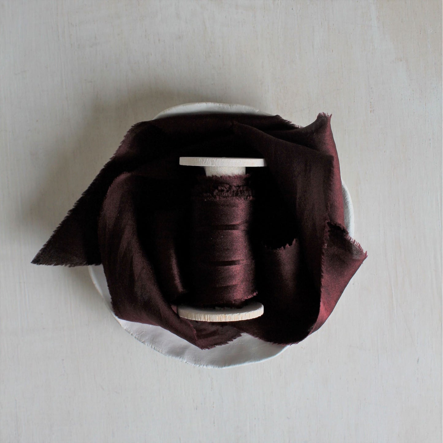 BURGUNDY  Silk Charmeuse Ribbon Bias Cut