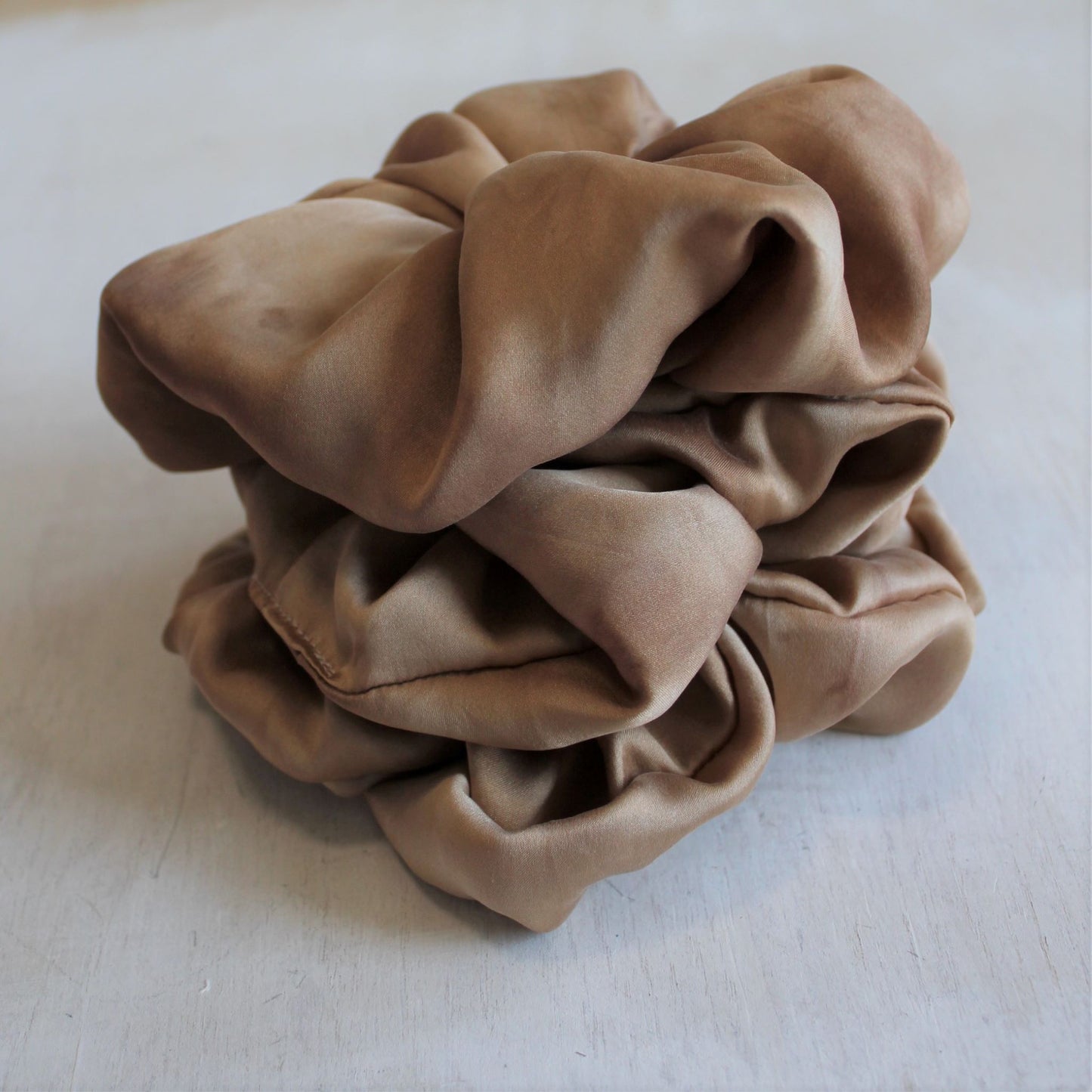 LARGE Silk SCRUNCHIE - sandy
