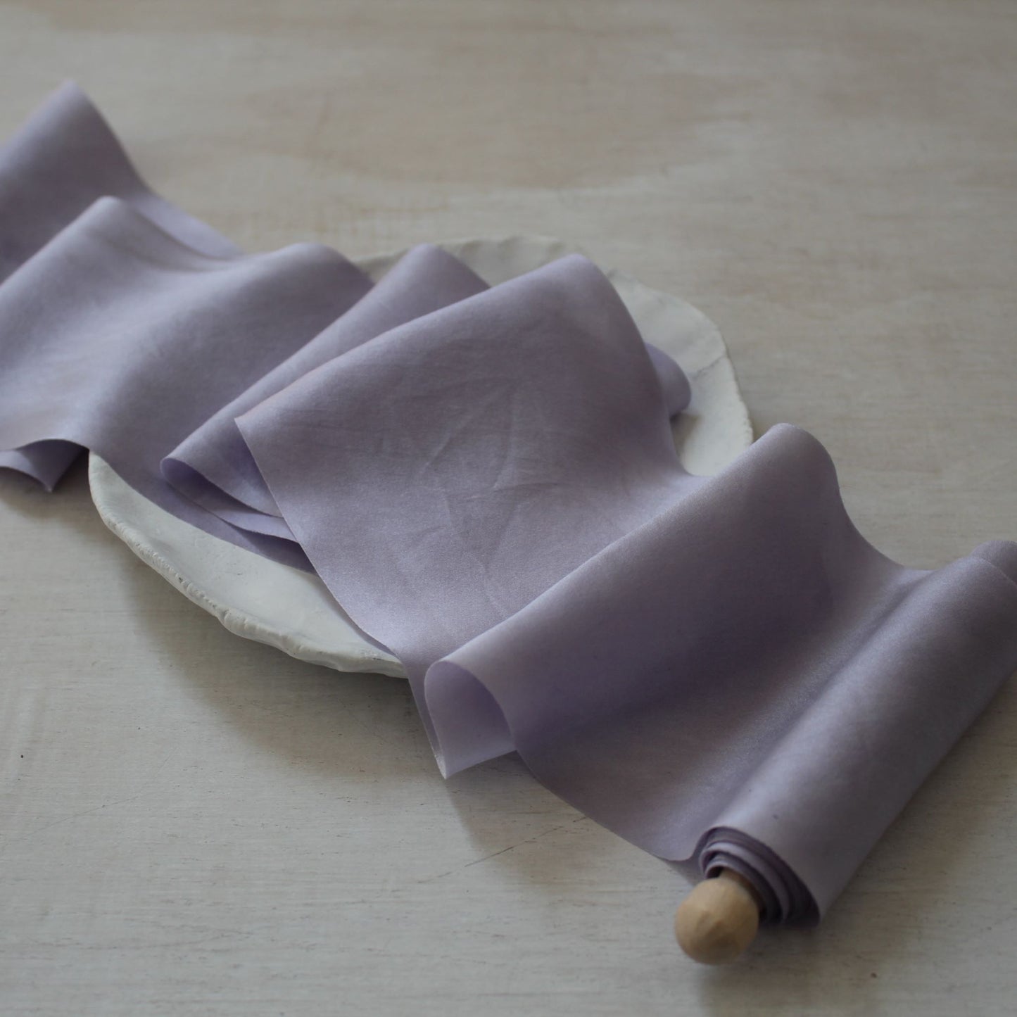 LAVENDER Silk Charmeuse Ribbon Bias Cut