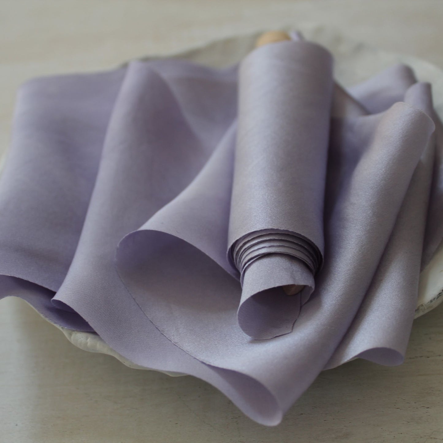 LAVENDER Silk Charmeuse Ribbon Bias Cut
