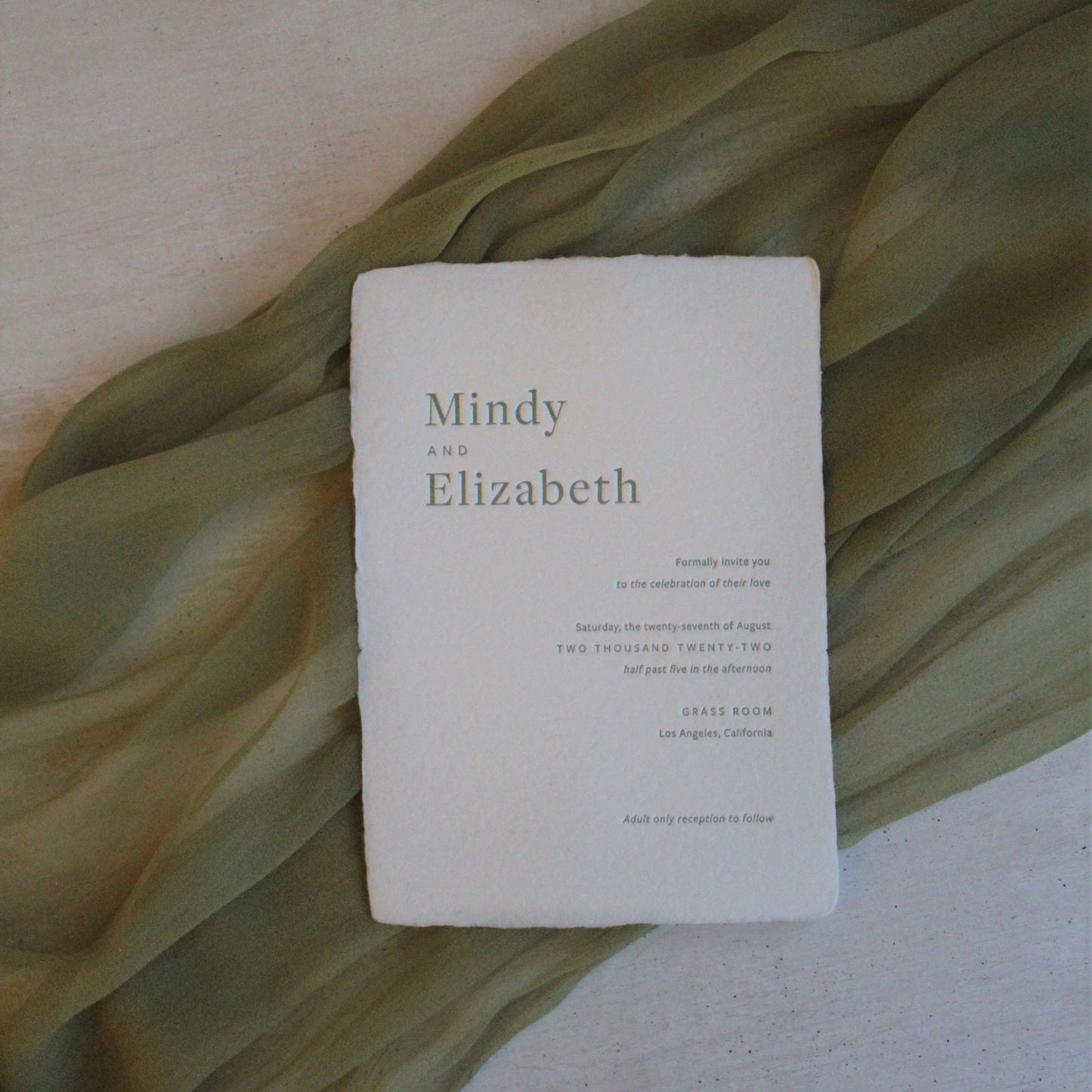 OLIVE Silk Chiffon Table Runner - 3 yards