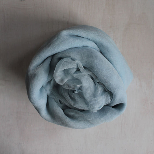 Pale Blue Silk Chiffon Table Runner - 5 yards