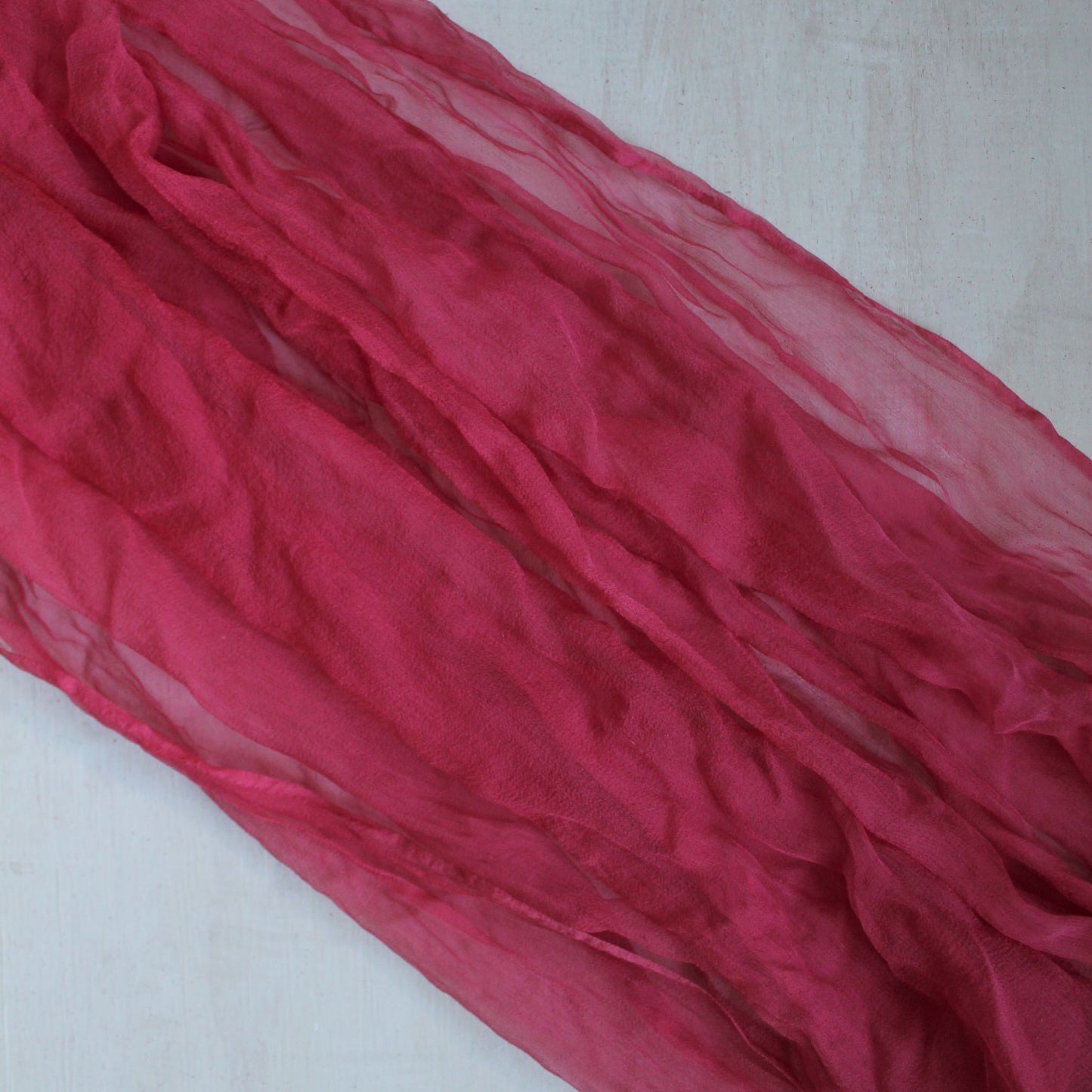 RASPBERRY Silk Chiffon Table Runner - 3 yards