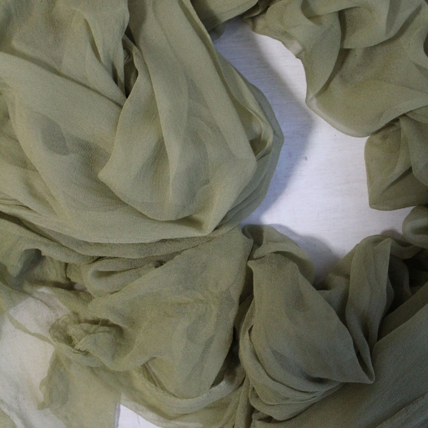 OLIVE Silk Chiffon Table Runner - 3 yards